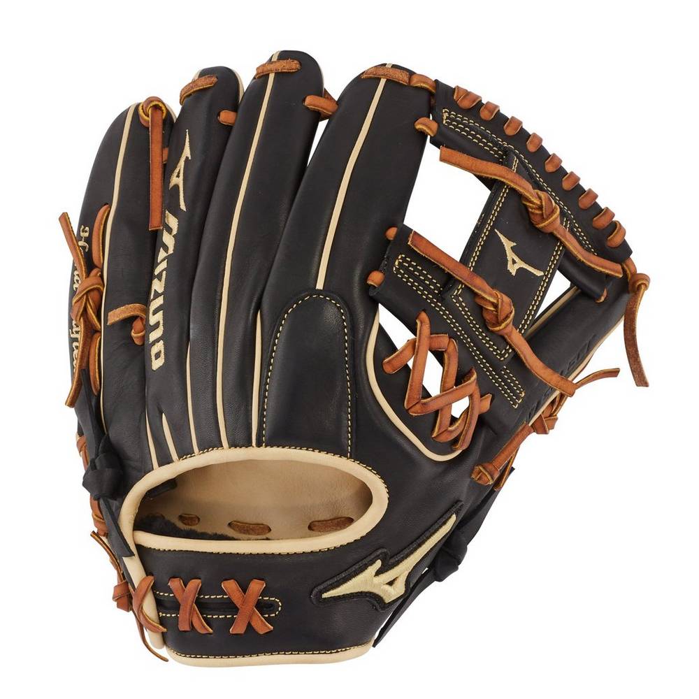 Damske Rukavice Mizuno Pro Select Infield 11.75" - Deep Pocket Baseball Čierne Vypredaj YCQA75612